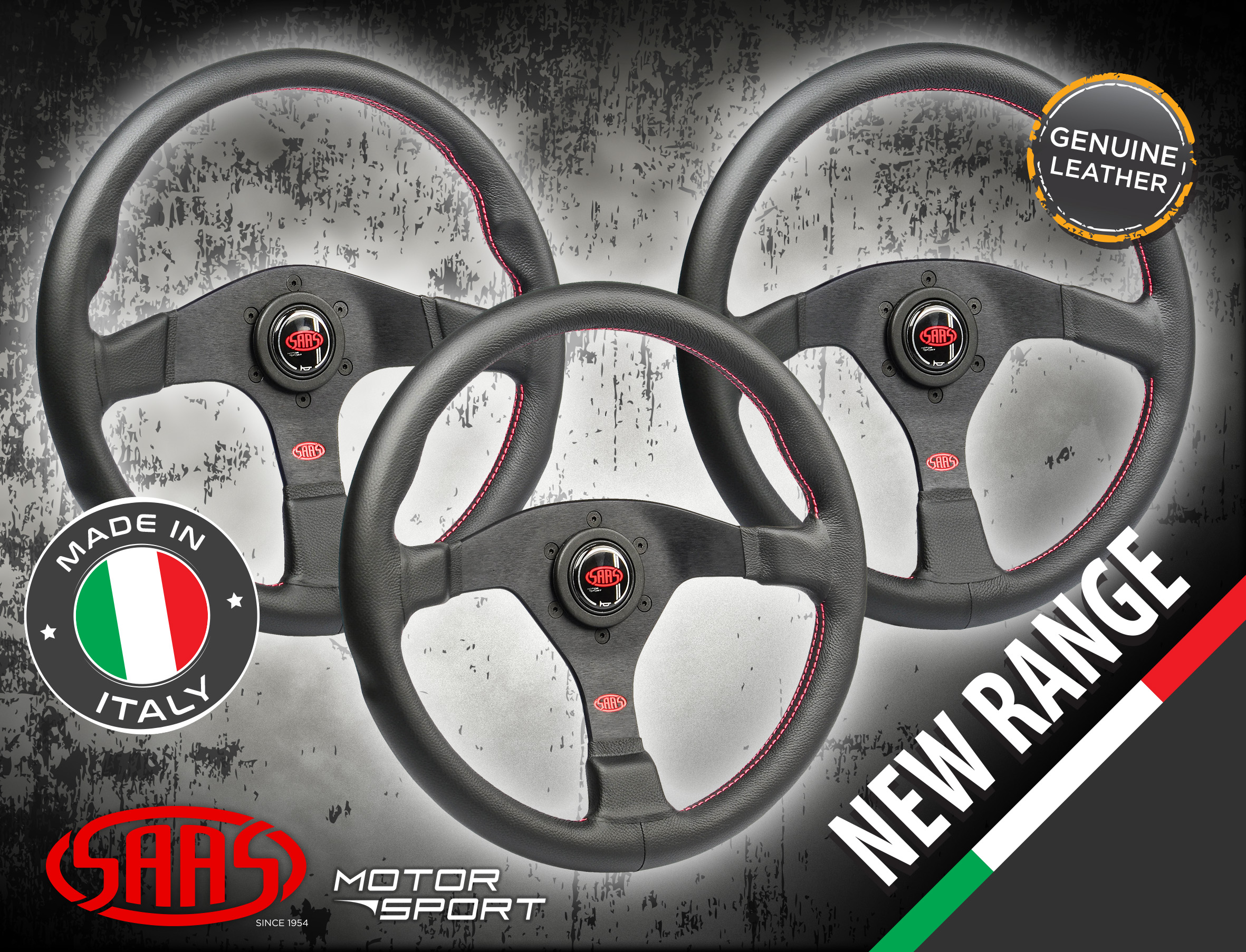 SAAS Italian Made Leather Steering Wheels