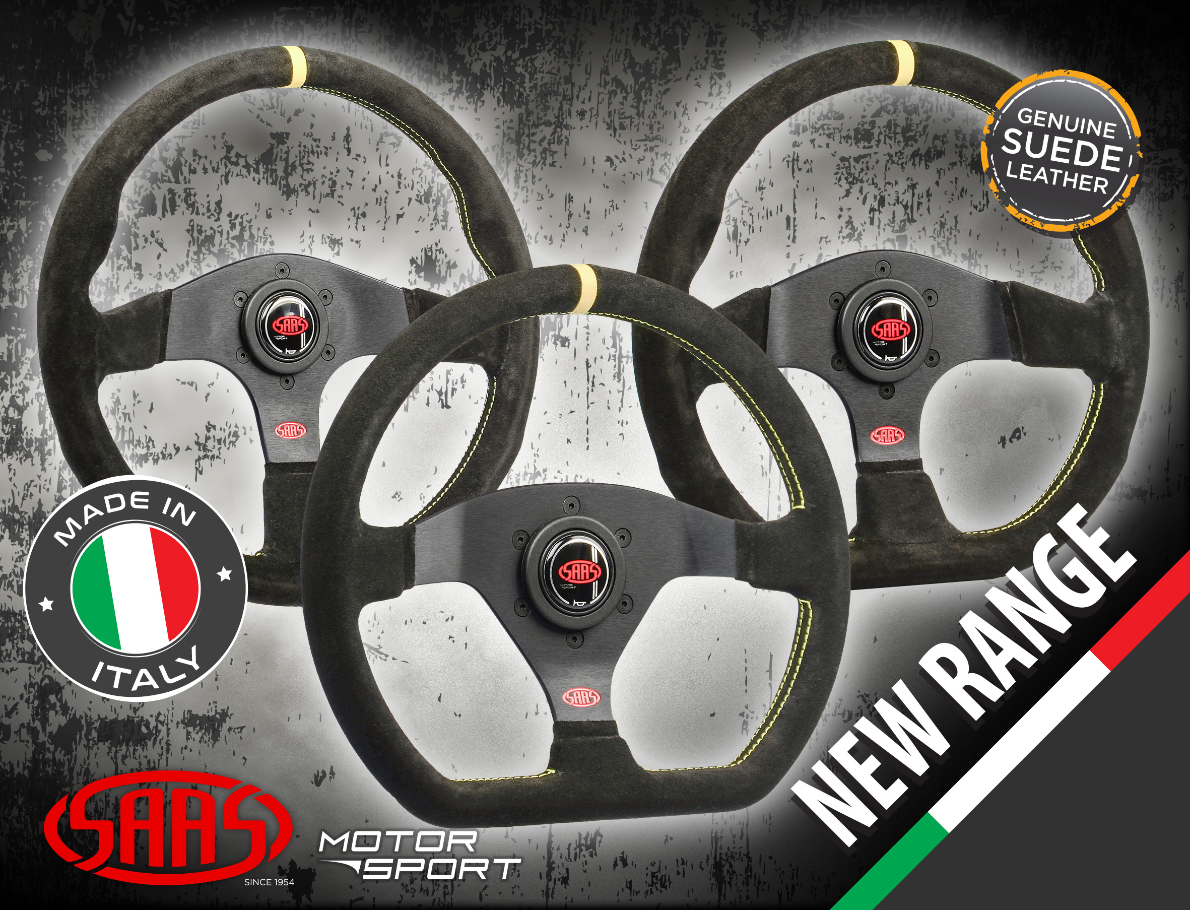 SAAS Italian Made Suede Steering Wheels