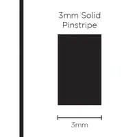 Pinstripe Solid Black 3mm x 10m