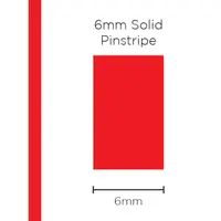 Pinstripe Solid Red 6mm x 10m