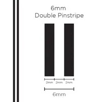 Pinstripe Double Black 6mm x 10m