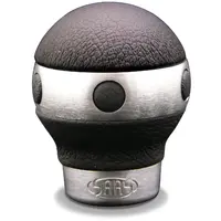 NLA Leather Gear Knob Black-Alloy Side Insert