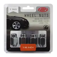 Wheel Nuts Acorn Taper 7/16 Chrome 35mm 5Pk