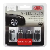 Wheel Nuts Acorn Taper 12 X 1.25 Chrome 35mm 5Pk