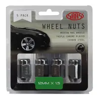 Wheel Nuts Acorn Taper 12 X 1.50 Chrome 35mm 5Pk