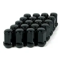 Wheel Nut Flat Head Bulge 1/2 Black 40mm