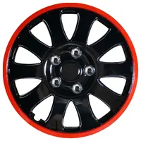 NLA Stealth 15" Red Strip Wheel Cover Set