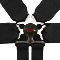 NLA SAAS 6 Point FIA Harness Removable - Black