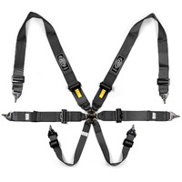 Harness FIA 6 Point Camlock 3in Black Homologated 