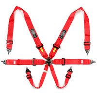 Harness FIA 6 Point Camlock 3in Red Homologated 