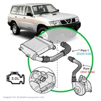 Nissan Patrol GU/Y61 ZD30 Direct Inj 04/2000 - 12/2006 Polished Pipe Kit