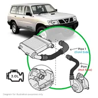 Nissan Patrol GU/Y61 ZD30 Direct Inj 04/2000 - 12/2006 Black Pipe Kit