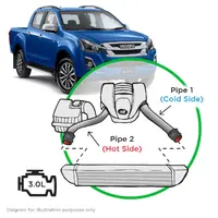 ISUZU DMAX/MUX 3.0L 2017 - 2020 Intercooler Polish Alloy Pipe Kit 