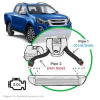 ISUZU DMAX/MUX 3.0L 2017 - 2020 Intercooler Black Alloy Pipe Kit 