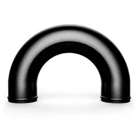 Pipe 76mm Ø x 180 Deg Aluminium Black Anodised