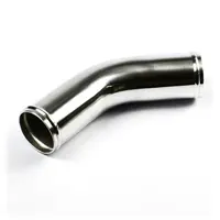 Pipe 76mm Ø x 45 Deg Aluminium Polished