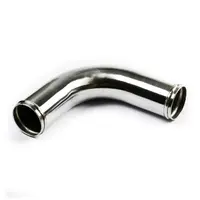 Pipe 76mm Ø x 90 Deg Aluminium Polished