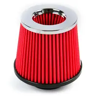 Pod Filter Red Urethane Chrome Top 76mm