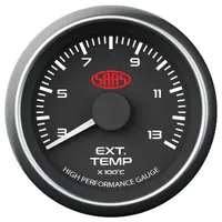 Exhaust Temp Gauge 300°-1300° 52mm Muscle Series I Black 12V