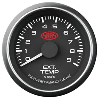 Exhaust Temp Gauge 0°-900° 52mm Muscle Series I Black 12V