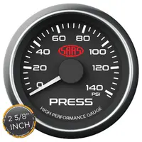 Oil Press Gauge 0-140psi 2 5/8 inch Muscle Series I Black 12V