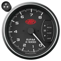 Tachometer 0-8K Shiftlite 3-3/4 Muscle Series I Black 12V