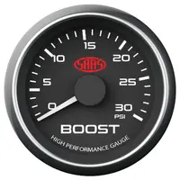 Boost Gauge Diesel 0-30 psi 52mm Muscle Series I Black 12V