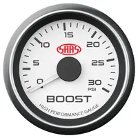 Boost Gauge Diesel 0-30 psi 52mm Muscle Series I White 12V