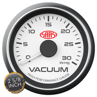 Vacuum Gauge 0-30inHg 2 5/8 inch White