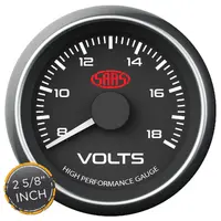 NLA Volt Gauge 8v-18v 2 5/8 inch Muscle Series I Black 12V