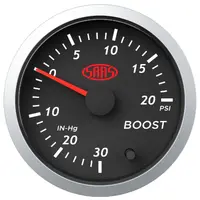 Boost Gauge 30inHg-20psi 52mm Street Series Black 12V