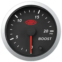 Boost Gauge Diesel 0-20 psi 52mm Street Series Black 12V