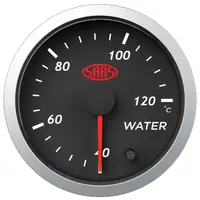 Water Temp Gauge 40°-120° 52mm Street Series Black 12V