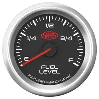 Fuel Level Gauge 52mm Muscle Series 3 Black 12V