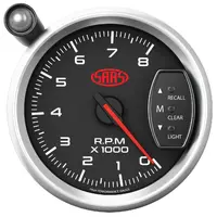 Tachometer 0-8K Shiftlite 3 3/4" 95mm Muscle Series 3 Black 12V