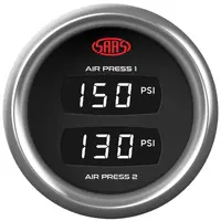 Dual Digital Gauge Air Pressure 0-290psi 52mm Trax 12V