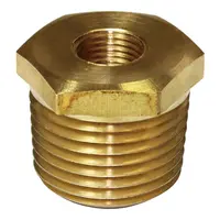 Gauge Bush Brass Adaptor 1/2-14 NPT to 1/8-27 NPT