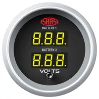 Dual Volt Digital Gauge 8v-18v 52mm Muscle Series II Black 12V