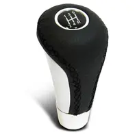 Leather Gear Knob Black Aluminium Insert With 8 Shift Patterns