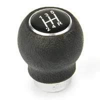 Leather Gear Knob Black Ball with 8 Shift Patterns