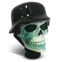 Skull Gear Knob with Helmet White