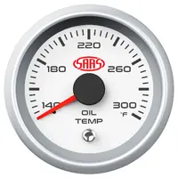 NLA SAAS Oil Temperature Gauge 52mm Muscle Series II White 12V