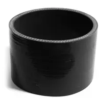 Straight 4 Ply Silicone Hose 102mm x 102mm x 76mm Black