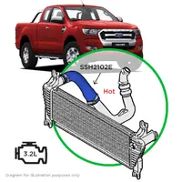 Ford Ranger/Mazda BT50 3.2L Silicone Blue Intercooler Top Pipe Hot Side 2011 - 2022