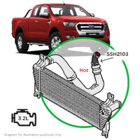 Ford Ranger/Mazda BT50 3.2L Silicone Intercooler Rear Pipe Hot Side 2011 - 2022