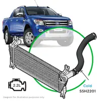 Ford Ranger/Mazda BT50 2.2L Silicone Intercooler Cold Side Pipe 2011-On