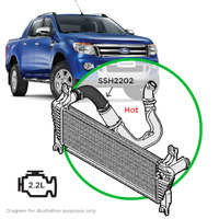 Ford Ranger 2.2L 118kW Silicone Intercooler Top Pipe Hot Side 2015 - 2022