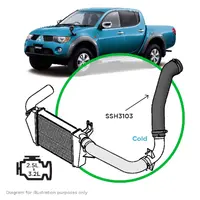 Mitsubishi Triton 2.5L 3.2L ML-MN Silicone Intercooler to Throttle Pipe