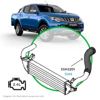 Mitsubishi Triton MQ-MR, Pajero Sport QE-QF 2.4L Cold Side Silicone Intercooler