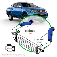 Mitsubishi Triton MQ-MR, Pajero Sport QE-QF 2.4L Kit Silicone Blue Intercooler Upgrade